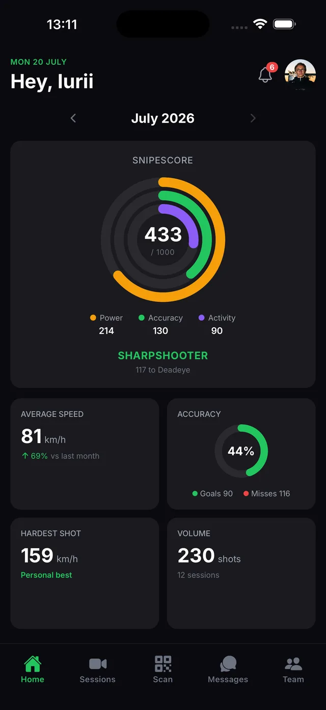SnipeZone app — player app